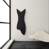 carisa Glasgow Dikey İnce Tasarım Çelik Radyatör Modern Tasarım Siyah 119 x 40 cm