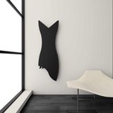 Carisa Glasgow Dikey İnce Tasarım Çelik Radyatör Modern Tasarım Siyah 119x40 Cm