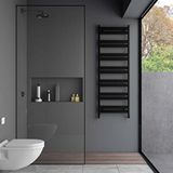 Carisa Ligne Aluminyum Havlupan 143,5x48 Cm Kumlu Siyah