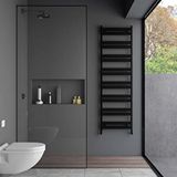 Carisa Ligne Aluminyum Havlupan 164,5x48 Cm Kumlu Siyah