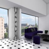 Carisa Link Floor Dikey Paslanmaz Çelik Radyatör Modern Tasarım Ayna Polisaj 230 x 24 cm