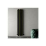 Carisa Magico Double Dikey Yakıt Tasarruflu Premium Alüminyum Radyatör Modern Tasarım Siyah 180X49,5 Cm