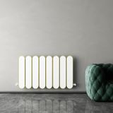 Carisa Magico Double Yatay Alüminyum Radyatör Modern Tasarım Beyaz 60 x 99,5 cm