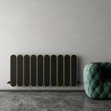 Carisa Magico Double Yatay Alüminyum Radyatör Modern Tasarım Siyah 60x124,5 Cm