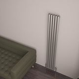 Carisa Mistral Dikey Paslanmaz Çelik Radyatör Modern Tasarım Satine 180x32 Cm
