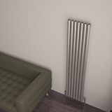 Carisa Mistral Dikey Paslanmaz Çelik Radyatör Modern Tasarım Satine 180x45 Cm