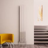 Carisa Monza Dikey Alüminyum Radyatör Modern Tasarım Parlak Eloksal 180 x 28 cm