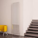 Carisa Monza Dikey Alüminyum Radyatör Modern Tasarım Parlak Eloksal 180 x 47 cm