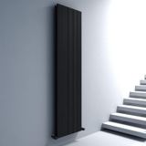 Carisa Monza Double (Reverse Side Nemo) Dikey Alüminyum Radyatör Modern Tasarım Siyah 140 x 56,5 cm