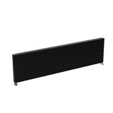 Carisa Monza Double Xl Yatay Alüminyum Radyatör Modern Tasarım Siyah 47 x 180 cm
