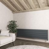 Carisa Nemo Double Xl Yatay Alüminyum Radyatör Modern Tasarım Antrasit 56,5 x 120 cm