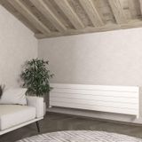 Carisa Nemo Xl Yatay Alüminyum Radyatör Modern Tasarım Beyaz 47 x 160 cm