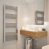 Carisa Nile Elektrikli Çelik Havlupan Krom 500 Watt On-Off Fişli Kit 120X60 cm - 80 x 50
