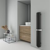 Carisa Nixie Bath Alüminyum Havlupan Modern Tasarım Siyah 150x20,5 Cm