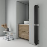Carisa Nixie Bath Alüminyum Havlupan Modern Tasarım Siyah 180 x 20,5 cm