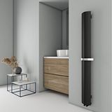 Carisa Nixie Bath Alüminyum Havlupan Modern Tasarım Siyah 180x20,5 Cm