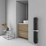 Carisa Nixie Bath Yakıt Tasarruflu Premium Malzeme Alüminyum Havlupan Modern Tasarım Siyah 120x20,5 Cm