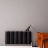 Carisa Nixie Yatay Alüminyum Radyatör Modern Tasarım Siyah 60x125,5 Cm
