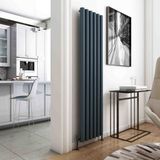 Carisa Odessa 180x55 cm Kumlu Antrasit Alüminyum Radyatör