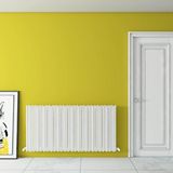 Carisa Pipette Yatay Alüminyum Radyatör Modern Tasarım Beyaz 60x123 Cm