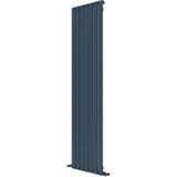 Carisa Plata Dikey Alüminyum Radyatör Modern Tasarım Antrasit 180x49 Cm
