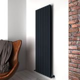 Carisa Plata Double Dikey Alüminyum Radyatör Modern Tasarım Antrasit 180 x 56 cm