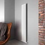 Carisa Plata Double Dikey Alüminyum Radyatör Modern Tasarım Beyaz 180 x 28 cm
