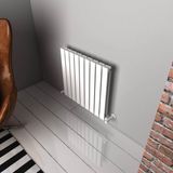 Carisa Plata Double Yatay Alüminyum Radyatör Modern Tasarım Beyaz 60x63 Cm