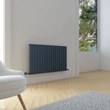 Carisa Plata Yatay Alüminyum Radyatör Modern Tasarım Antrasit 60x119 Cm