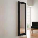 Carisa Quadro Dikey Alüminyum Radyatör Modern Tasarım Siyah 180 x 47 cm