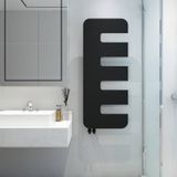 Carisa Rex Dikey İnce Tasarım Çelik Radyatör Modern Tasarım Siyah 120 x 49 cm