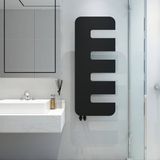 Carisa Rex Dikey İnce Tasarım Çelik Radyatör Modern Tasarım Siyah 120x49 Cm