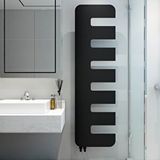 Carisa Rex Dikey İnce Tasarım Çelik Radyatör Modern Tasarım Siyah 172x49 Cm
