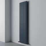 Carisa Slim Dikey Alüminyum Radyatör Modern Tasarım Antrasit 180 x 47 cm