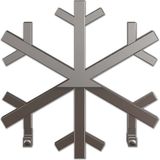 Carisa Snowflake Paslanmaz Çelik Havlupan Modern Tasarım Ayna Polisaj 60x60 Cm