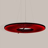 Carisa Solix Halo Modern Tasarım Aydınlatma Sarkıt Avize - Minimalist Ve Mimari Dekoratif Led Lamba Kırmızı
