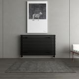Carisa Sophia Xl Yatay Alüminyum Radyatör Modern Tasarım Siyah 58,3 x 120 cm