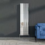 Carisa Step Mirror Dikey Alüminyum Radyatör Modern Tasarım Parlak Eloksal 180 x 47 cm