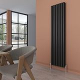 Carisa Tallis 180x29 cm Kumlu Siyah Double Alüminyum Radyatör