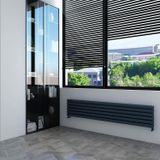 Carisa Tallis Double Xl Yatay Alüminyum Radyatör Modern Tasarım Antrasit 35 x 180 cm