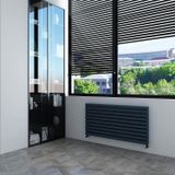 Carisa Tallis Double Xl Yatay Alüminyum Radyatör Modern Tasarım Antrasit 59 x 120 cm