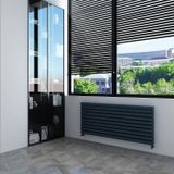 Carisa Tallis Double Xl Yatay Alüminyum Radyatör Modern Tasarım Antrasit 59 x 140 cm