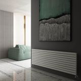Carisa Tallis Double Xl Yatay Alüminyum Radyatör Modern Tasarım Beyaz 59 x 180 cm