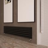 Carisa Tallis Double Xl Yatay Alüminyum Radyatör Modern Tasarım Siyah 35 x 180 cm