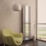 Carisa Tallis Mirror Dikey Alüminyum Radyatör Modern Tasarım Parlak Eloksal 180 x 55 cm