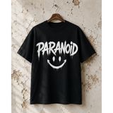 Carismatisort Paranoıd Paranoyak Gülücük Bay Bayan Erkek Kadın Tişört Tshirt - Siyah