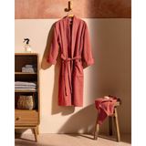 Carla Kimono Unisex Bornoz Set - Kiremit - S - M