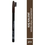 Carla Özel Fırça Kapaklı Kaş Kalemi (Açık Kahverengi) - Eyebrow Pencil No: 211