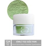 Carla Uzun Süre Kalıcı Simli Koyu Yeşil Toz Göz Farı 2,5 G No:124 - AÇIK YEŞİL