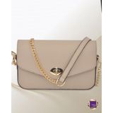 Carla Zincir Askılı Omuz Çantası - 22 x 14 - Bej